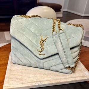 Saint Laurent Suede Loulou Medium shoulder bag